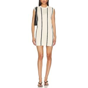 Anine Bing Striped Beige Lanie Dress Size Medium